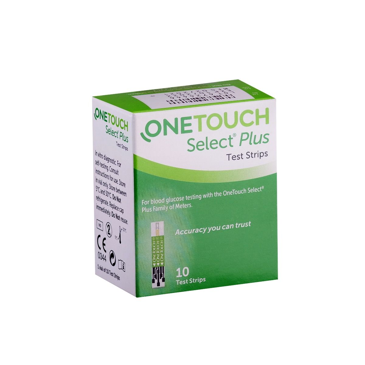 OneTouch Select Plus Test Strips, 10 Count, Pack of 1 