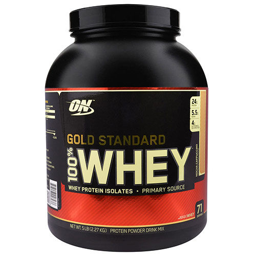 Optimum Nutrition 100% Whey Gold Standard Mocha Cappuccino Flavour 5lb, Pack of 1 