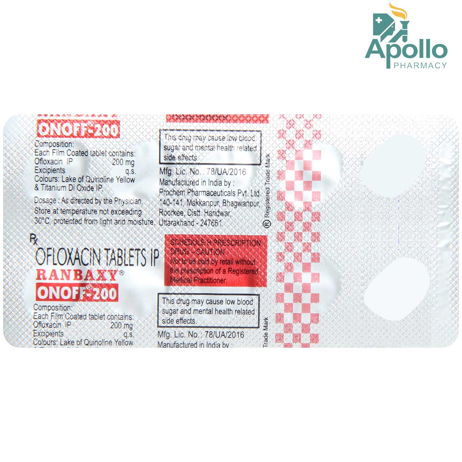 ONOFF 200MG TABLET Price, Uses, Side Effects, Composition - Apollo Pharmacy
