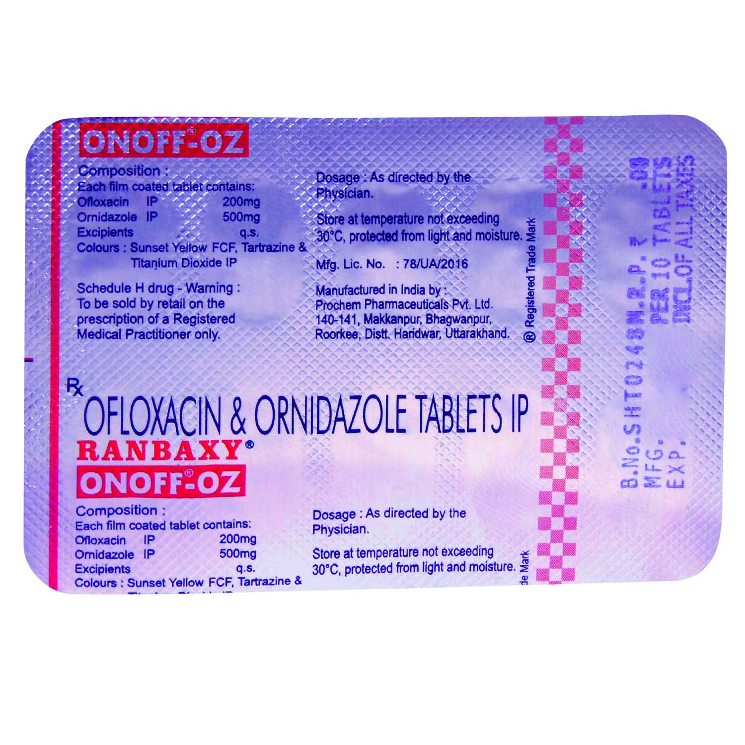 Onoff OZ Tablet 10's Price, Uses, Side Effects, Composition - Apollo