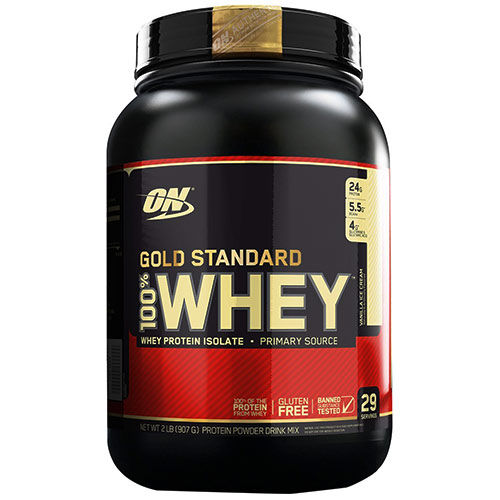 Optimum Nutrition 100% Whey Gold Standard Vanilla Ice Cream 2 lbs, Pack of 1 