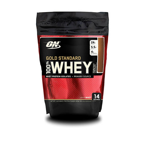 Optimum Nutrition 100% Whey Gold Standard Double Rich Chocolate 1 lb, Pack of 1 