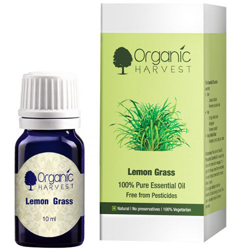 Organic Harvest Lemon Grass Essential Oil, 10 ml, Pack of 1 