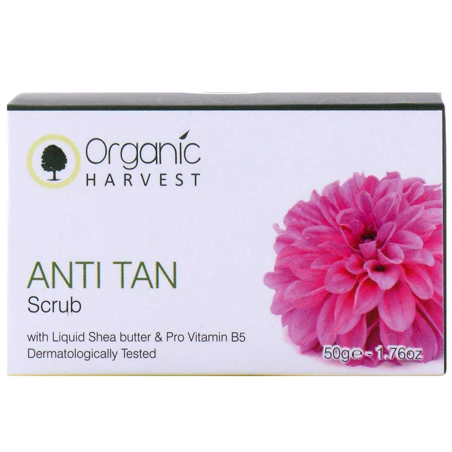 Organic Harvest Anti Tan Scrub, 50 gm, Pack of 1 