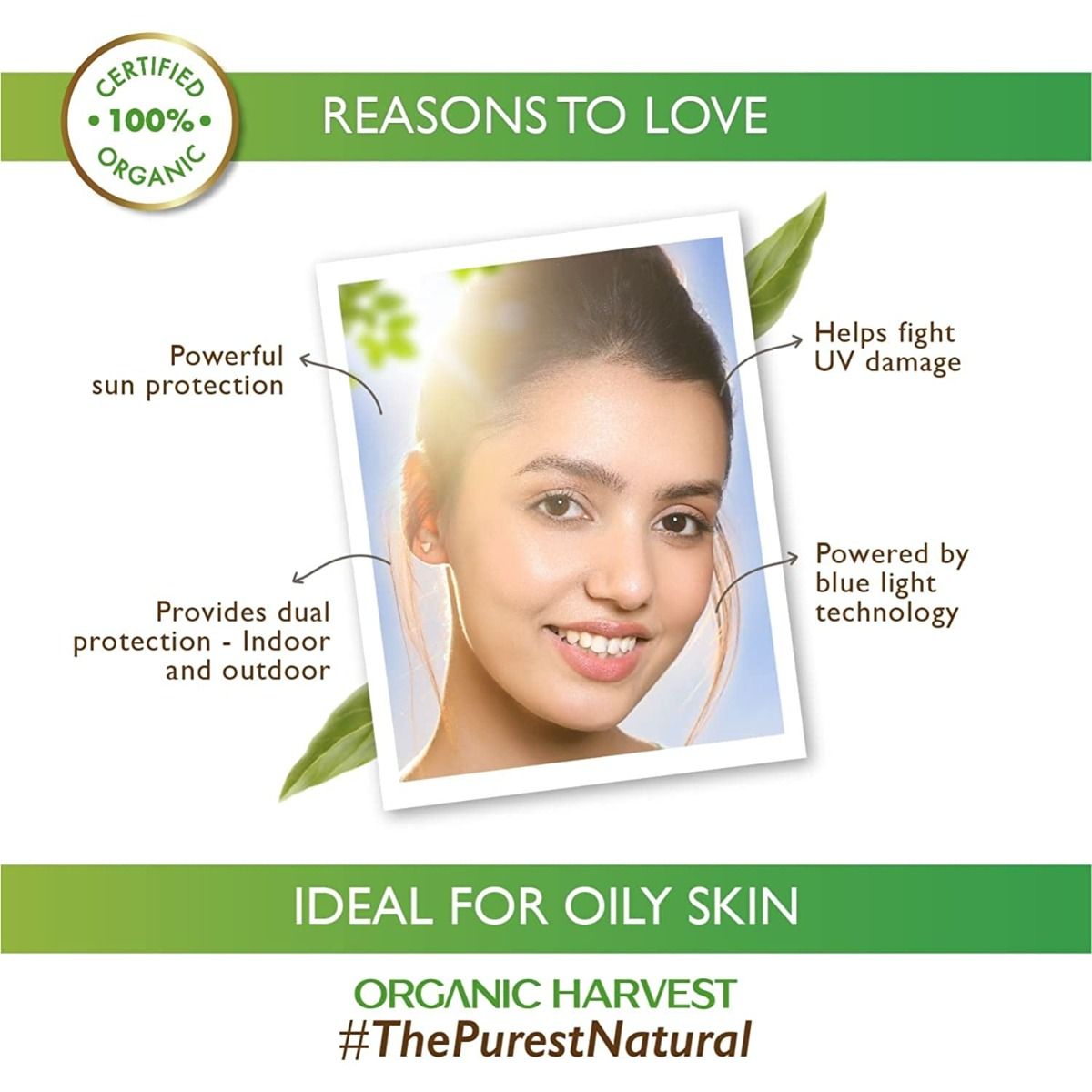 Organic Harvest SPF 60 Sunscreen Cream for Oily Skin, 100 gm Price