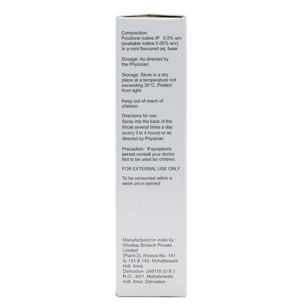 Oroclear 0.5% Mint Flavour Mouth Spray 50 ml Price, Uses, Side Effects ...