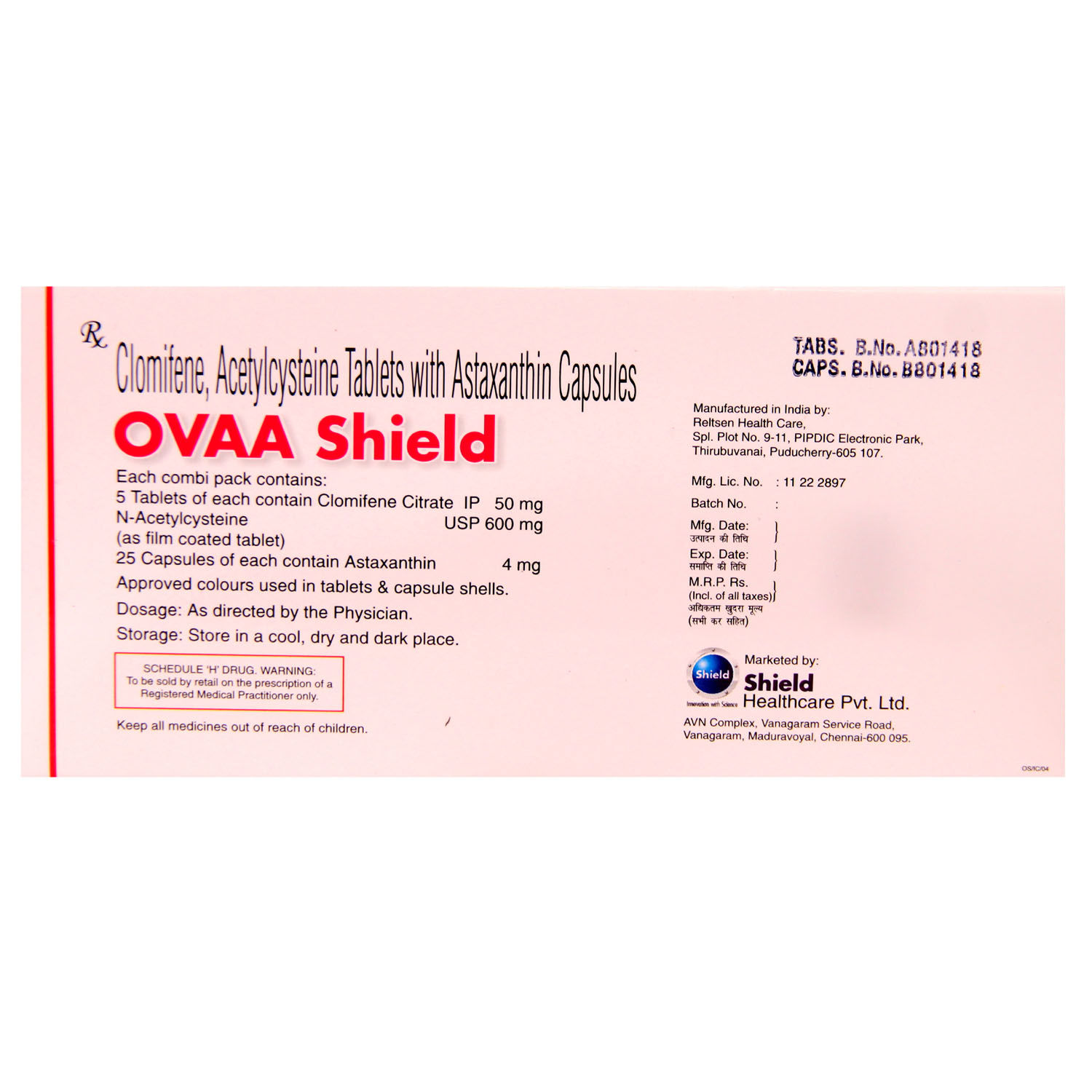 Ovaa Shield Combi Pack Kit Price, Uses, Side Effects, Composition