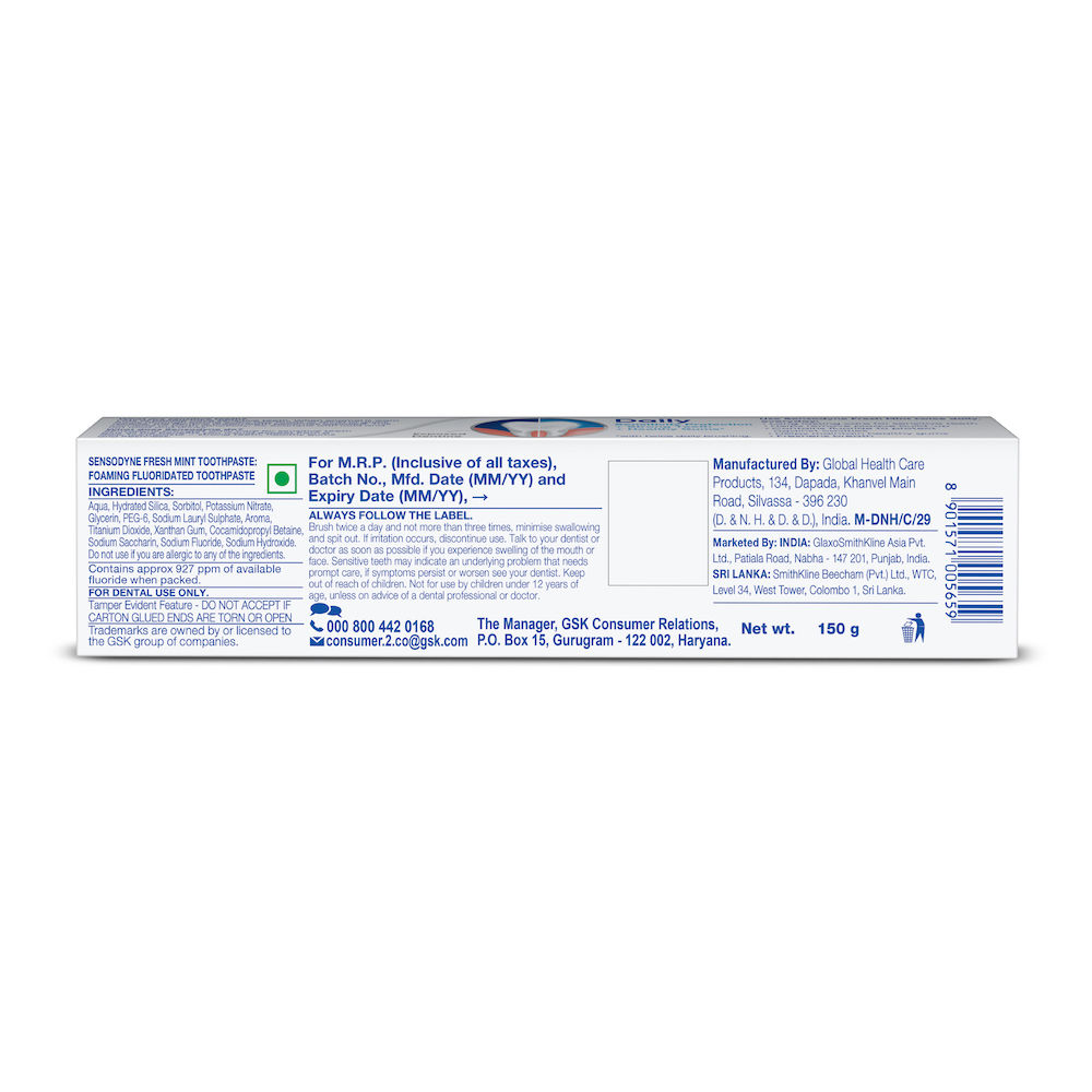 Sensodyne Fresh Mint Toothpaste, 150 gm Price, Uses, Side Effects ...