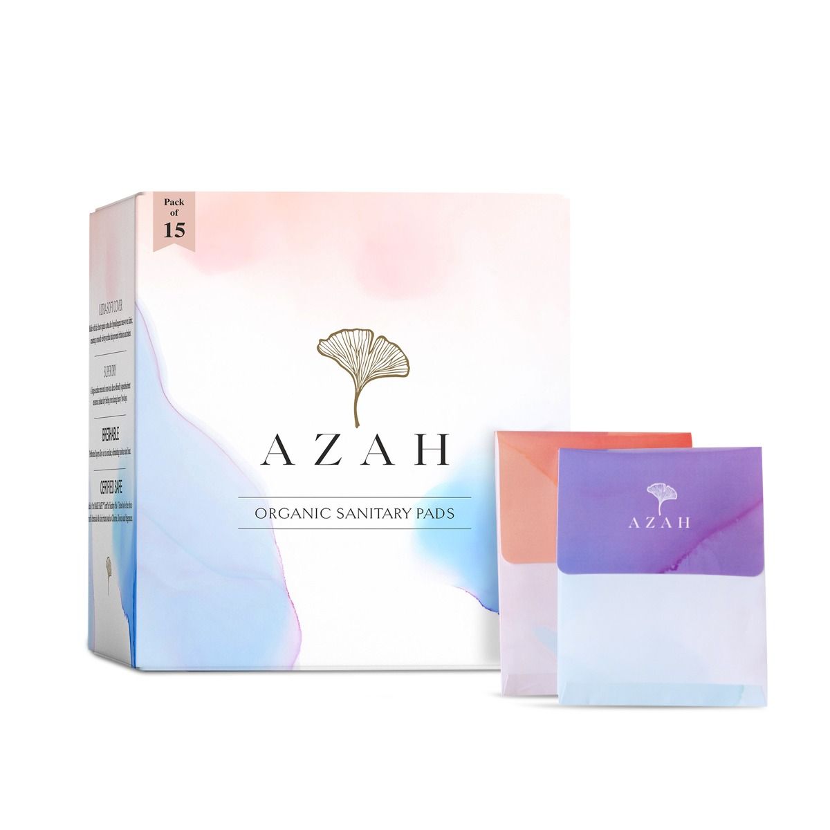 Buy Azah Organic Sanitary Pads XL, 15 Count Online