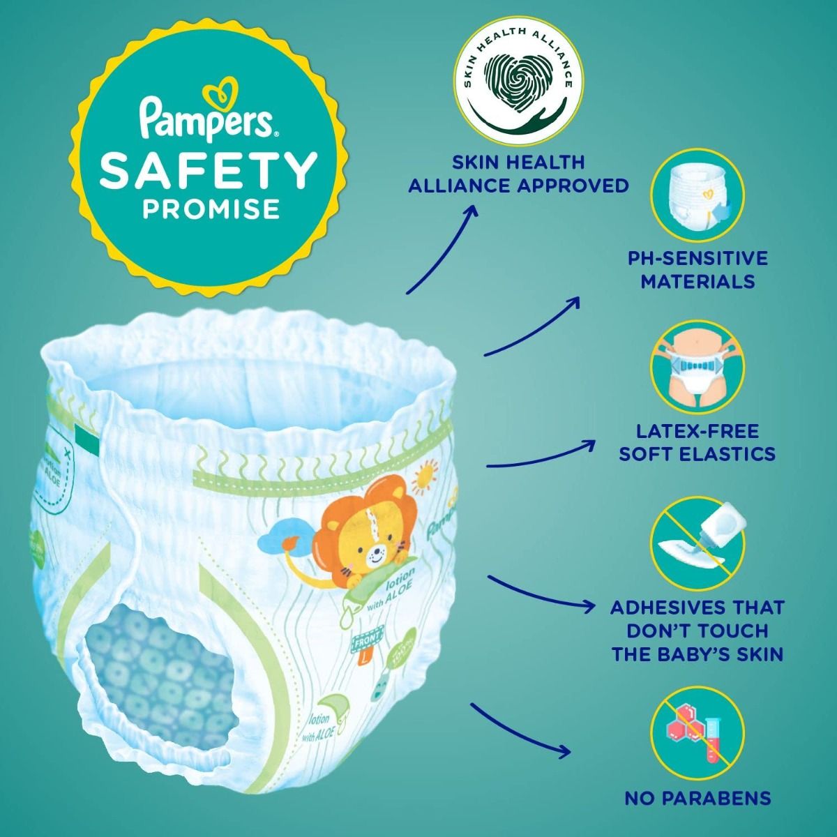 Pampers All-Round Protection Diaper Pants Large, 5 Count, Pack of 1 