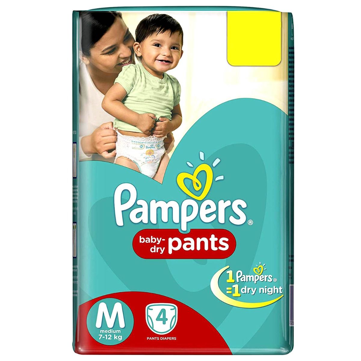 Pampers Baby-Dry Diaper Pants Medium, 4 Count, Pack of 1 