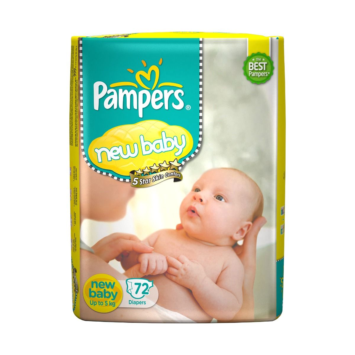 Pampers New Baby Diapers, 72 Count, Pack of 1 