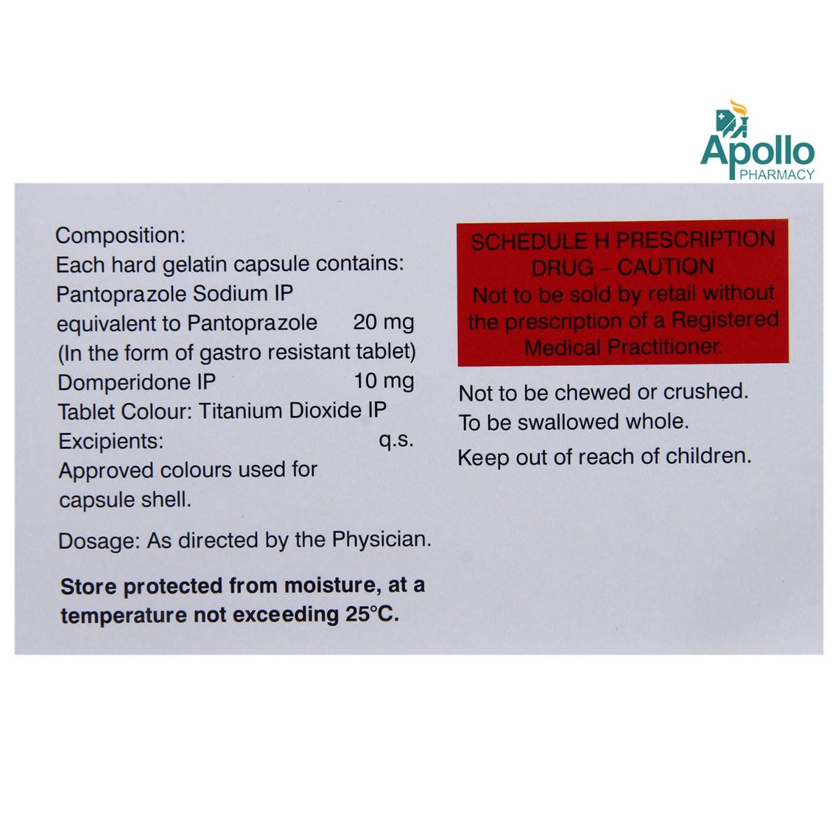 PantopD Capsule 10's Price, Uses, Side Effects, Composition Apollo