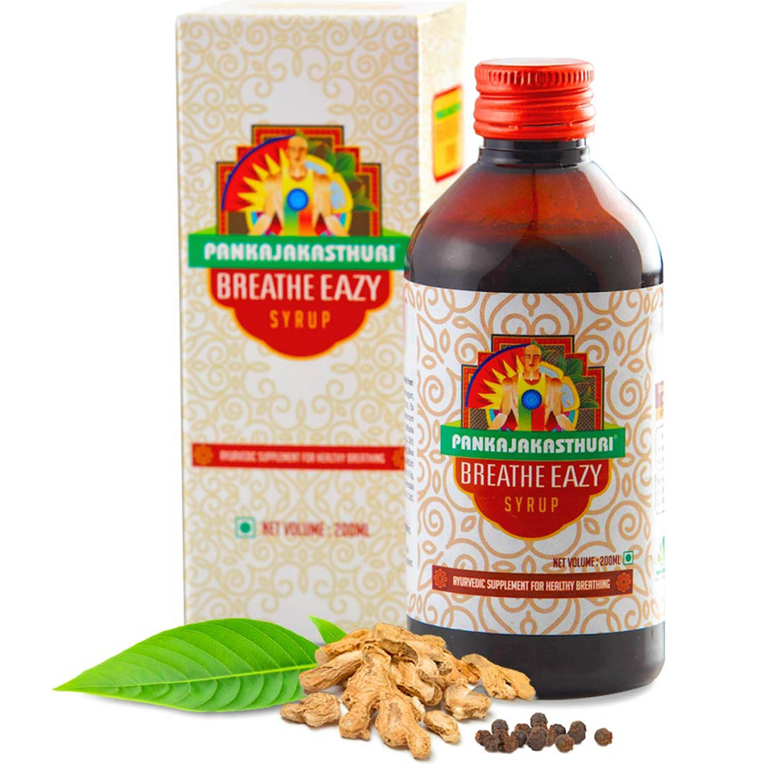 Buy Pankajakasthuri Breathe Easy Syrup, 200 ml Online