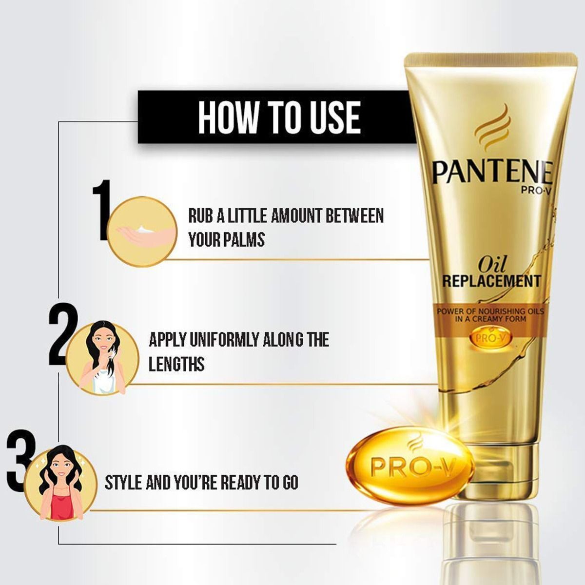 Pantene Pro-V Oil Replacement, 80 ml, Pack of 1 