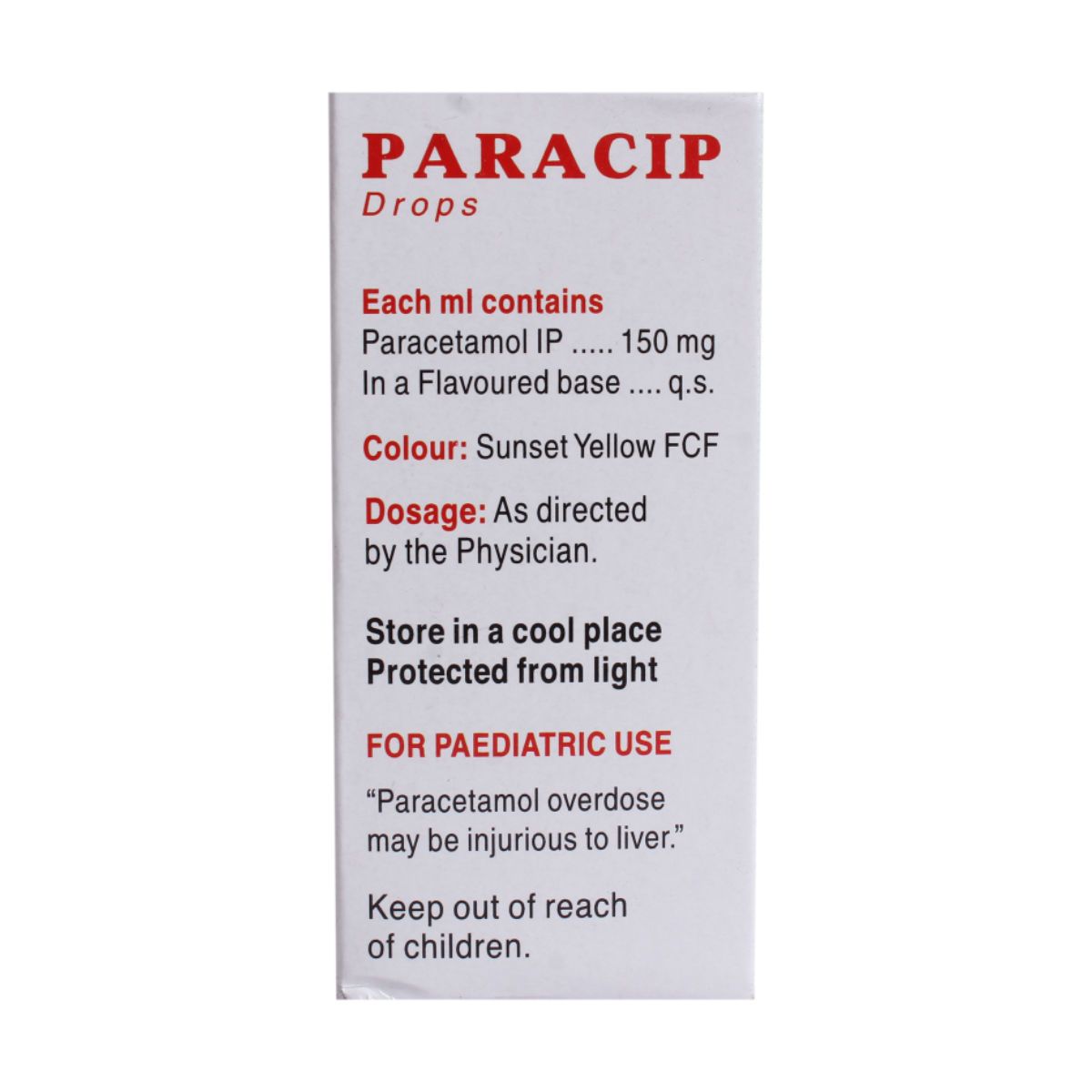 Paracip Drops 15 Ml Price, Uses, Side Effects, Composition - Apollo ...