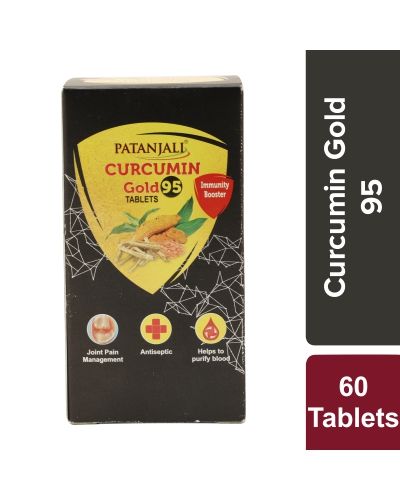 Patanjali Curcumin Gold 95, 60 Tablets, Pack of 1 