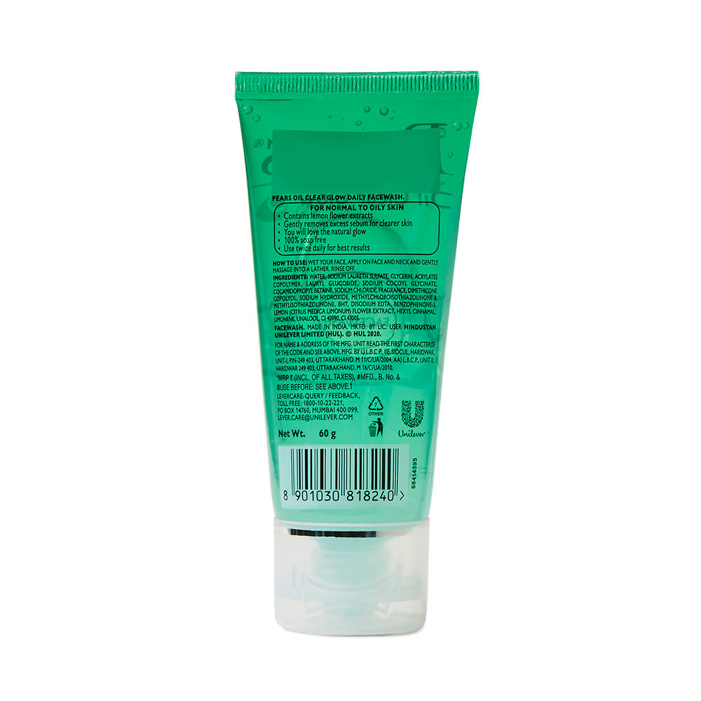Pears Oil Clear Glow Face Wash, 60 gm Price, Uses, Side Effects