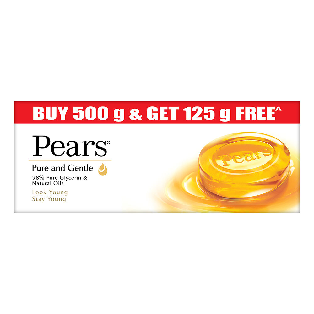 Pears Pure & Gentle Moisturising Bathing Bar Soap with Glycerine 5x125