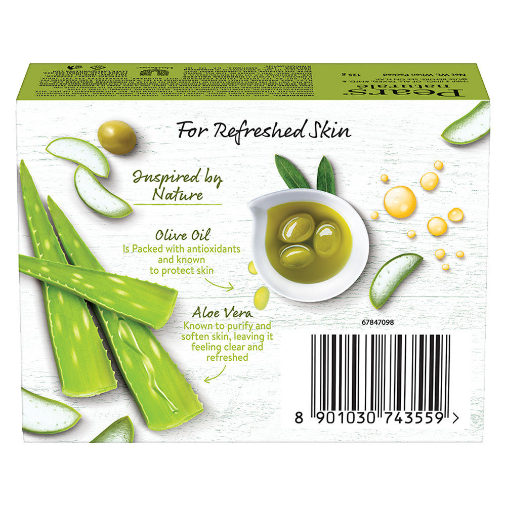 Pears Naturale Aloe Vera Detoxifying Bathing Bar, 125 gm, Pack of 1 