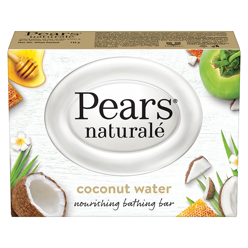 Pears Naturale Coconut Water Nourishing Bathing Bar, 125 gm, Pack of 1 