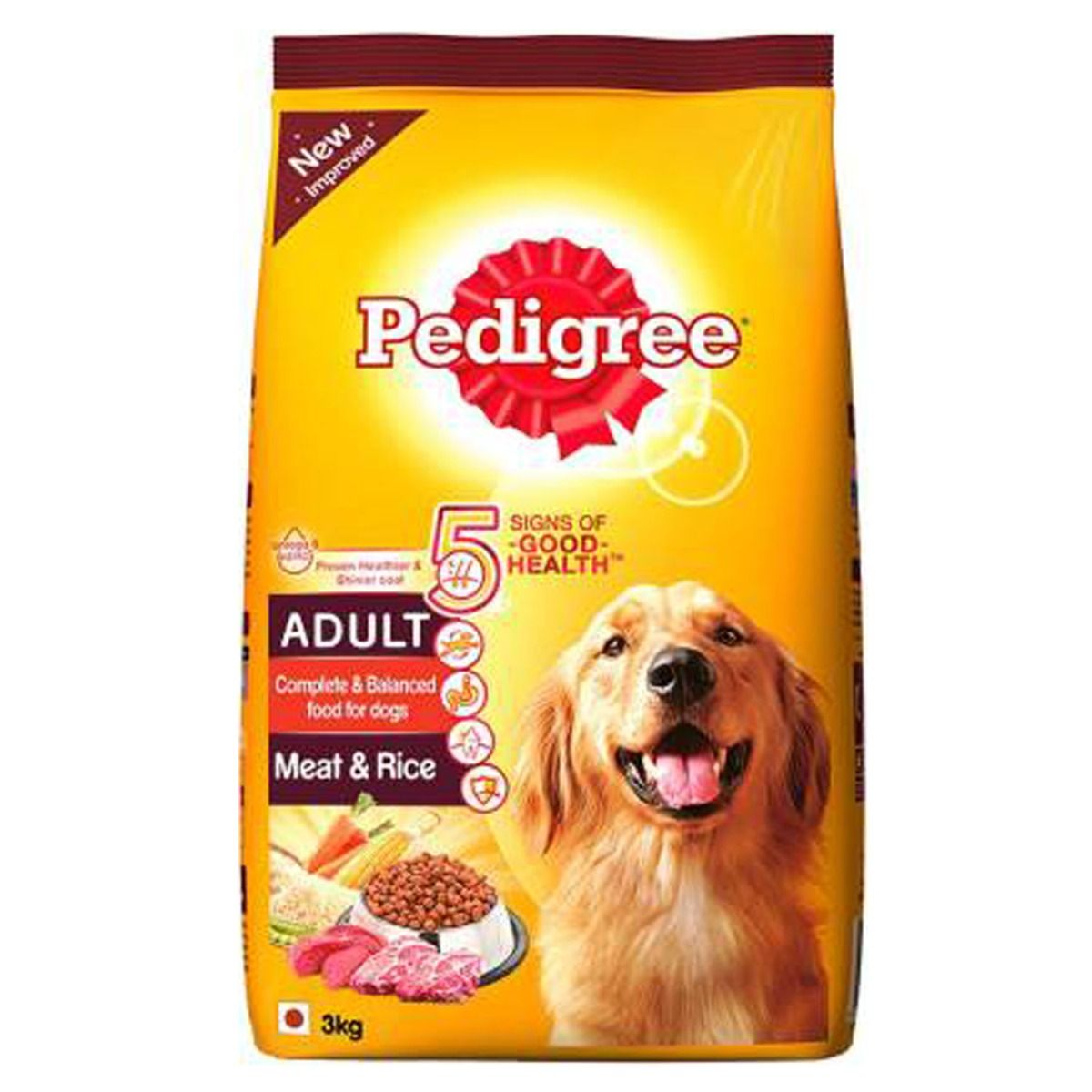 Buy Pedigree Adult Dog Food With Meat & Rice, 3 kg Online