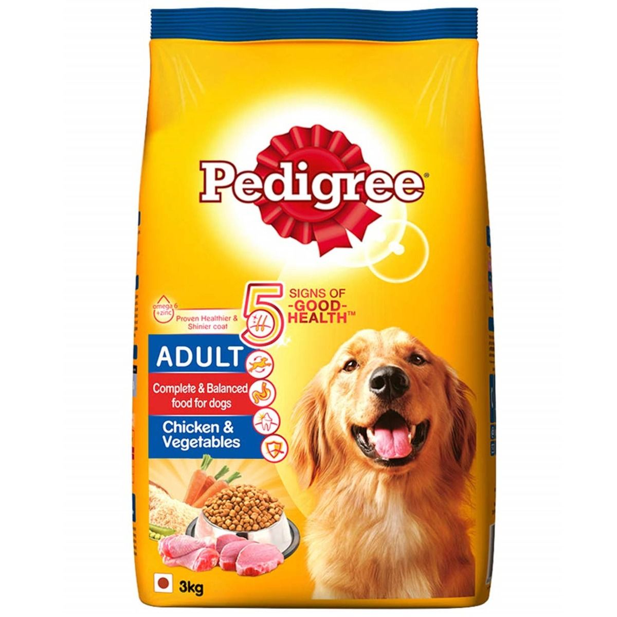 Buy Pedigree Chicken & Vegetables Adult Dog Food, 3 kg Online