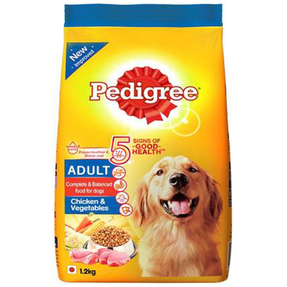 Pedigree Adult Dog Food With Chiken & Vegetables, 1.2 kg, Pack of 1 