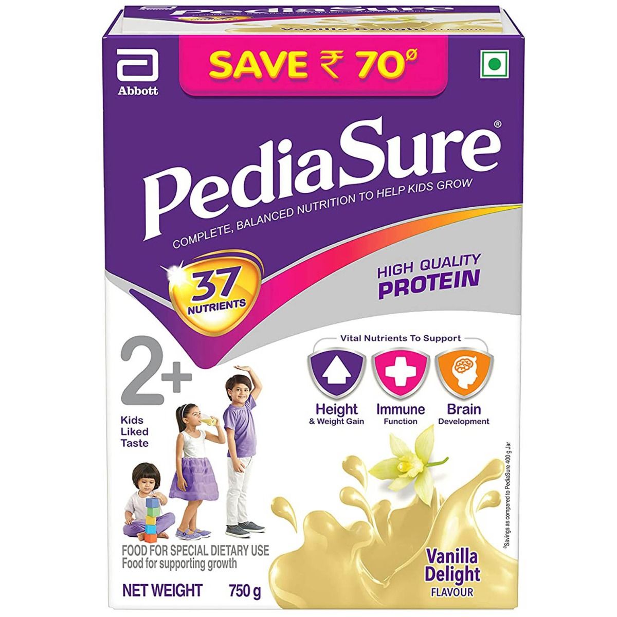 Pediasure Advance + Vanilla Delight Flavoured Kids Nutrition Drink, 400