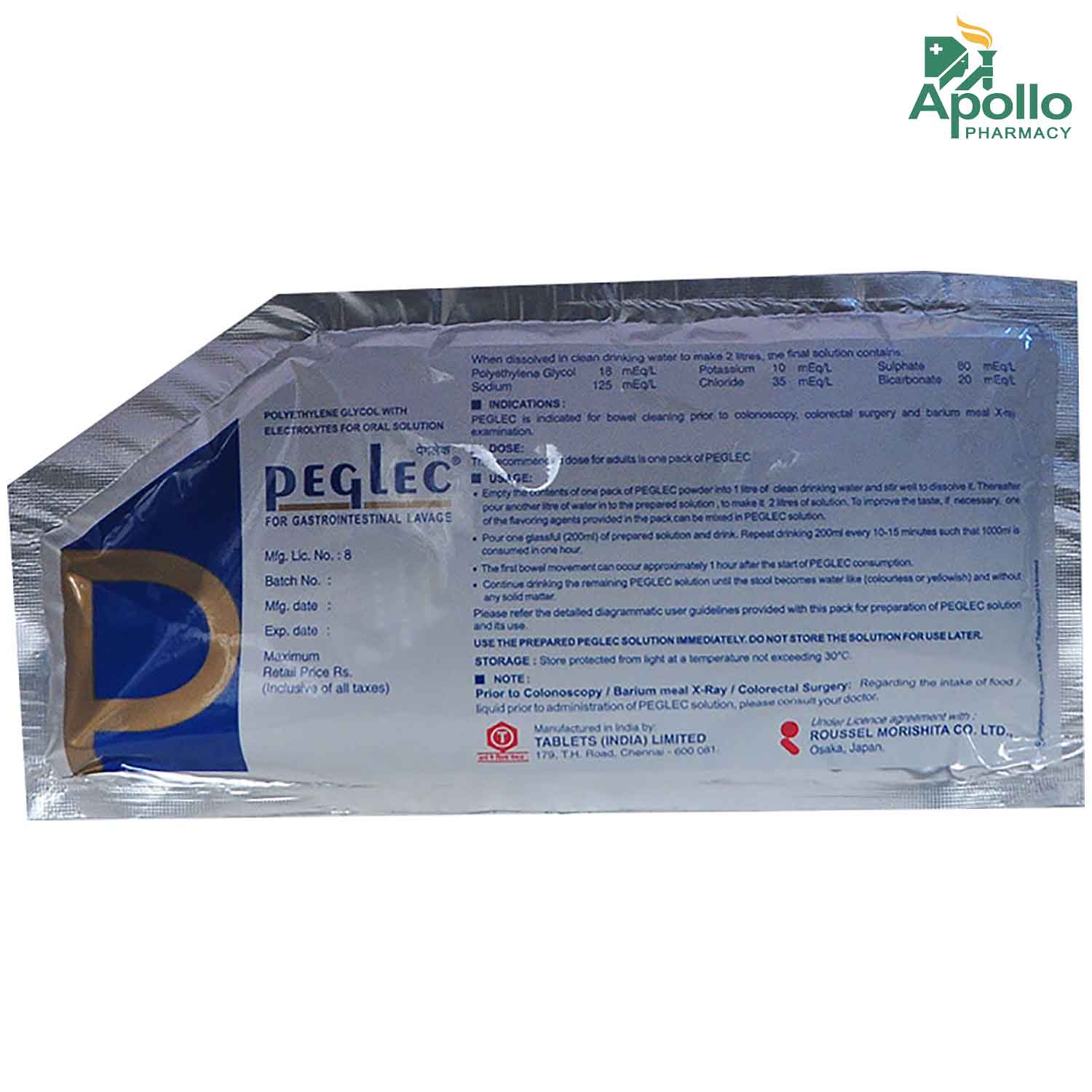 Peglec Powder 137.15 gm Price, Uses, Side Effects, Composition Apollo