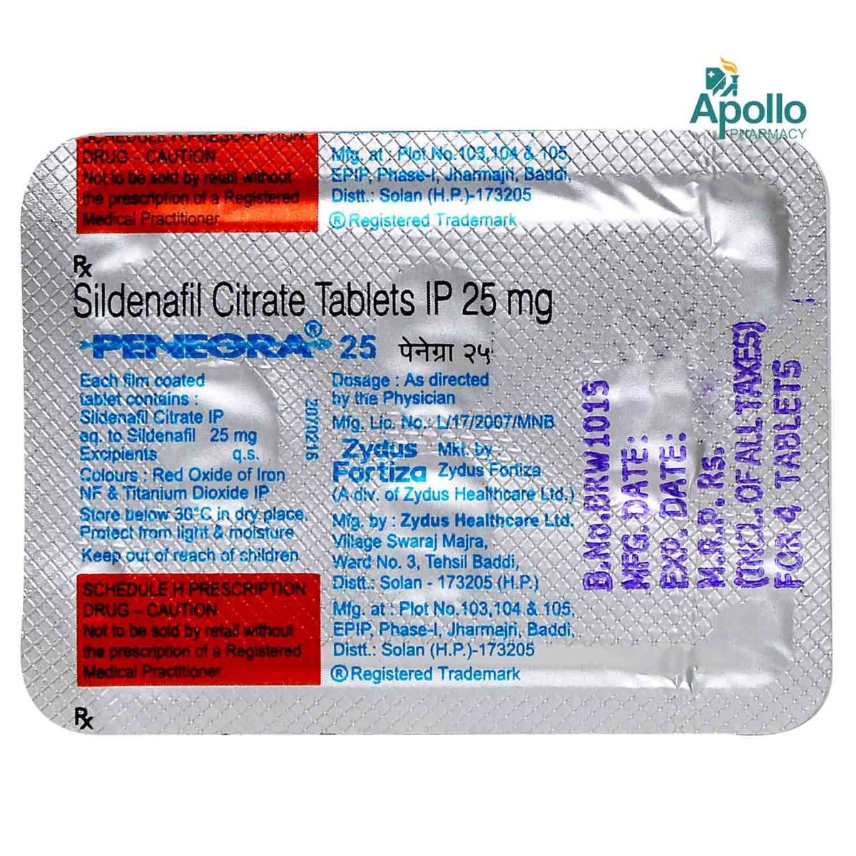 Penegra 25 mg tablet online buy