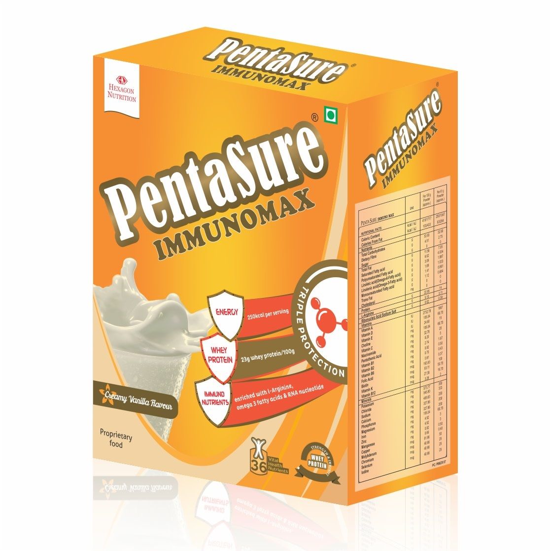 Buy Pentasure Immuno Max Creamy Vanilla Flavoured Sachets, 244 gm (4 sachets x 61 gm) Online