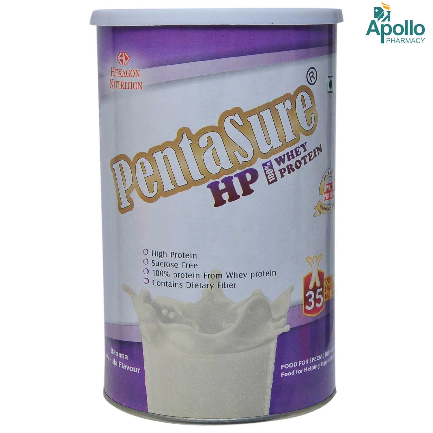Buy Pentasure HP Banana Vanilla Flavoured Whey Protein Powder, 1 kg Tin Online