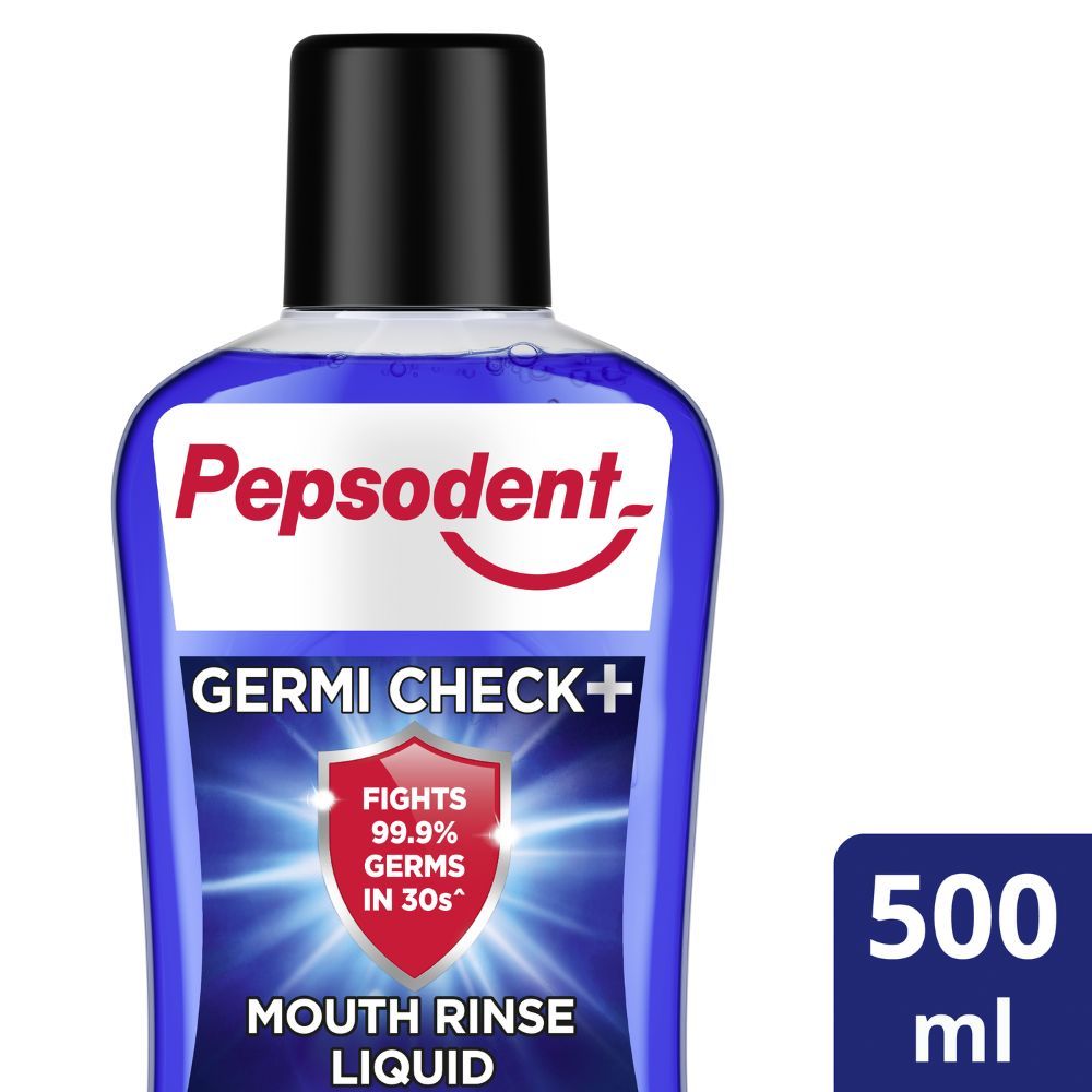 Buy Pepsodent Germi Check+ Mouth Rinse Liquid, 500 ml Online