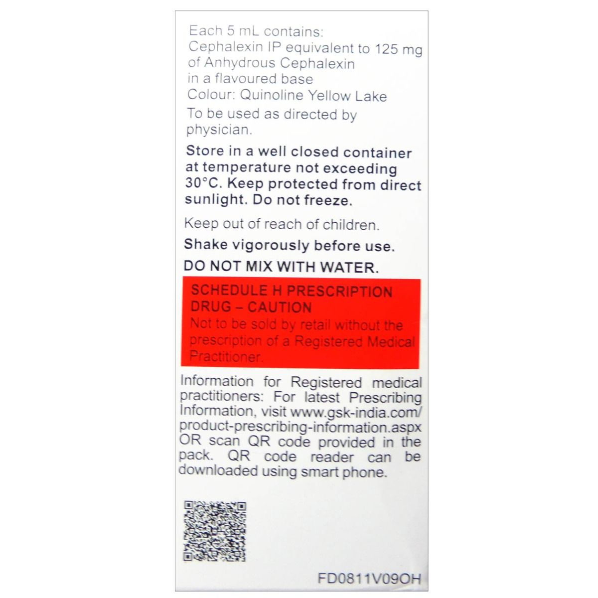 Phexin 125 mg Redimix Syrup 60 ml, Pack of 1 SYRUP