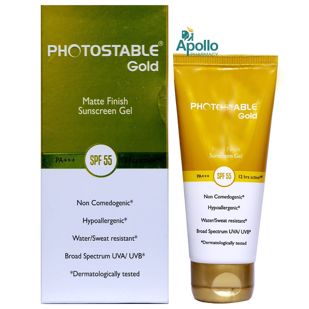 Photostable Gold Spf 55 Matte Finish Sunscreen Gel 50 gm Price, Uses ...