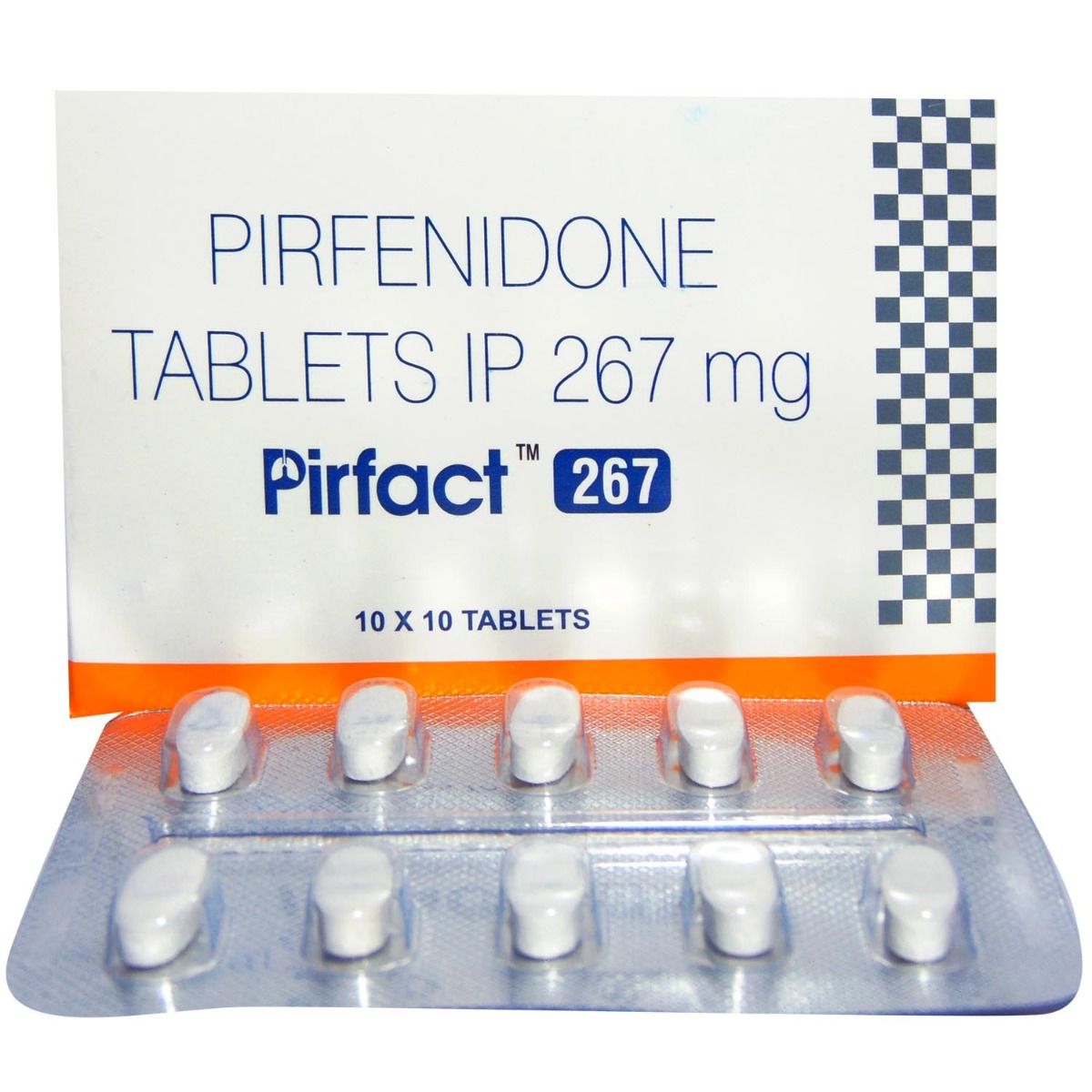 Pirfact 267 mg Tablet 10's, Pack of 10 TABLETS