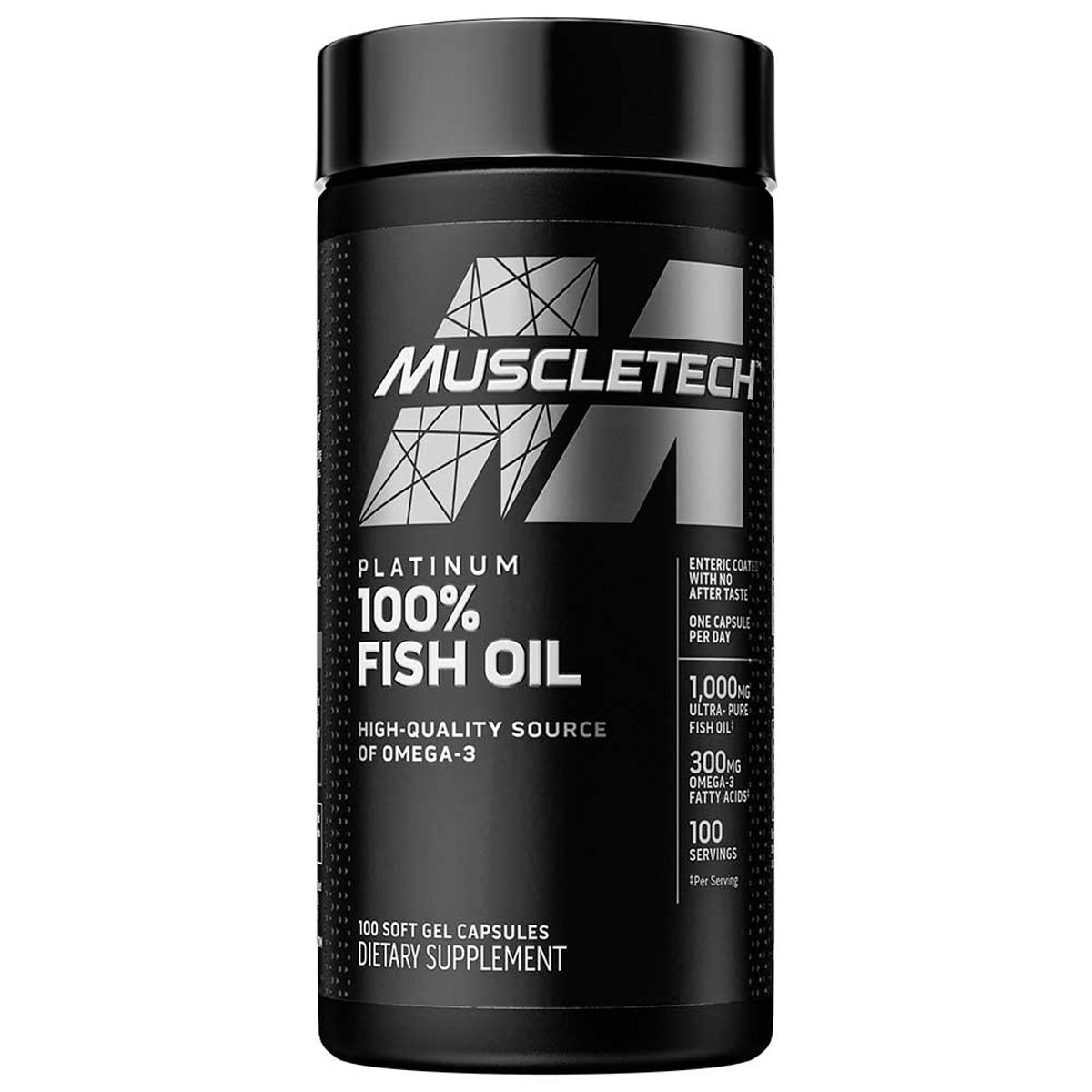 MuscleTech Platinum 100% Fish Oil Softgels, 100 Capsules, Pack of 1 