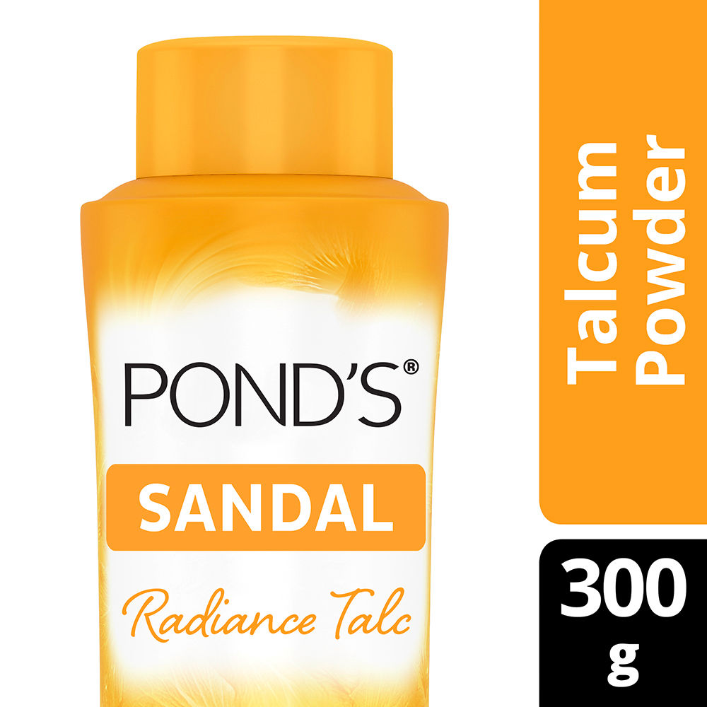 Ponds Sandal Natural Sunscreen Radiance Talcum Powder, 300 gm, Pack of 1 