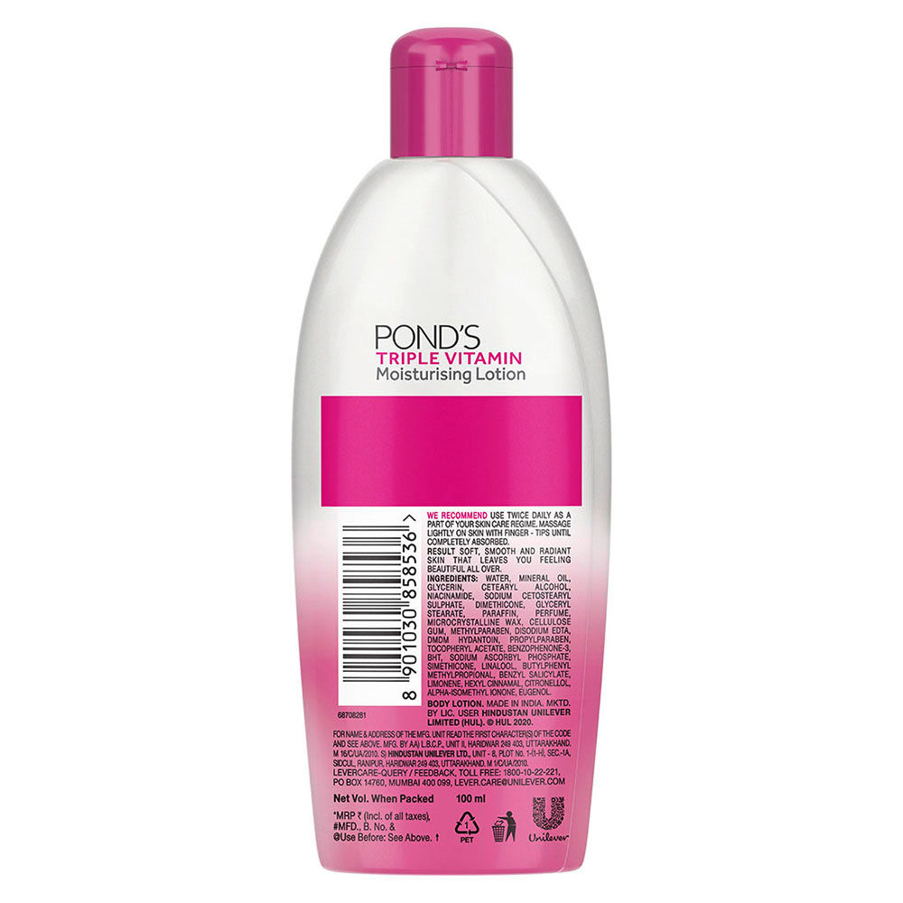 Ponds Triple Vitamin Moisturising Body Lotion 100 ml Price, Uses, Side