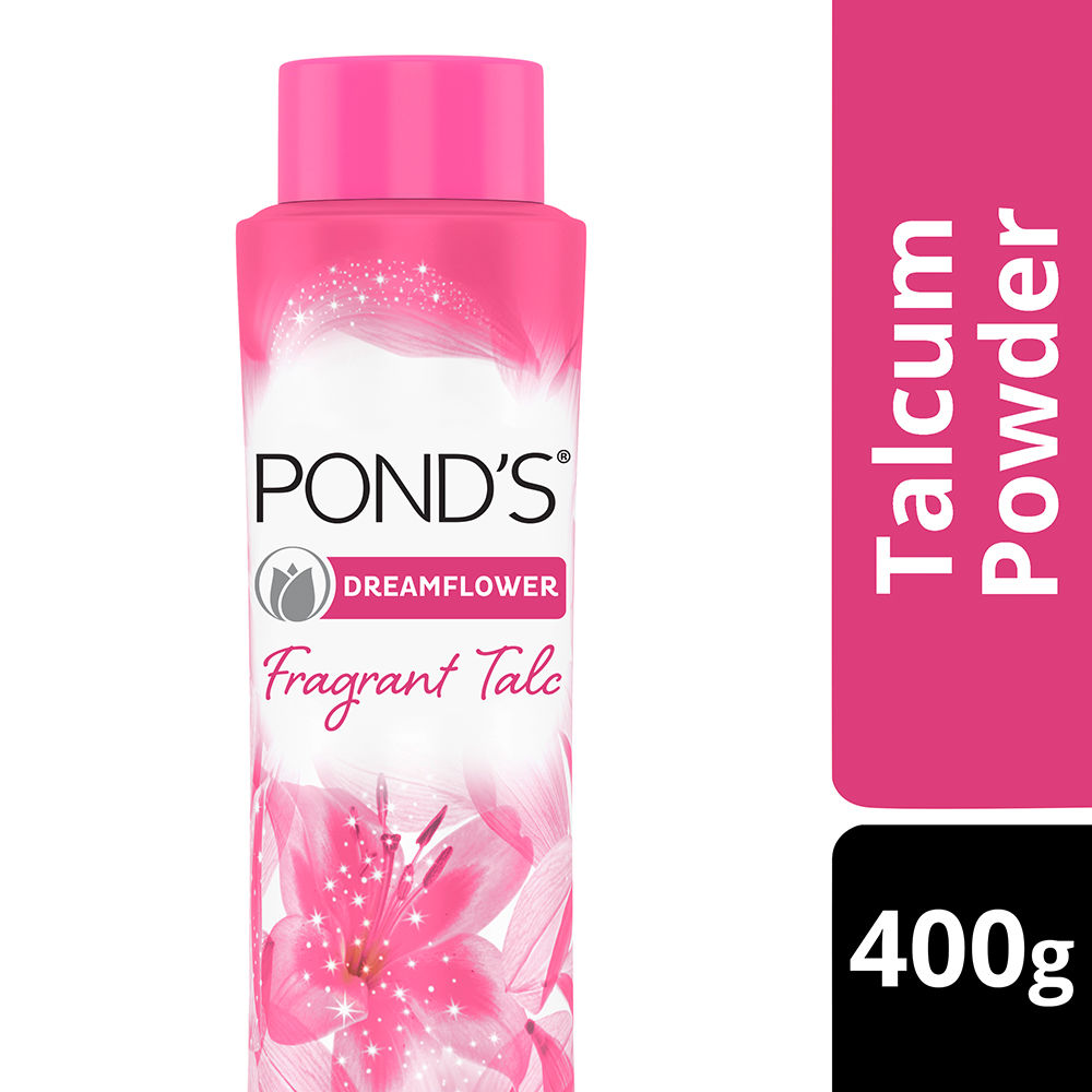 Ponds Dreamflower Fragrant Pink Lily Talc Powder, 400 gm, Pack of 1 