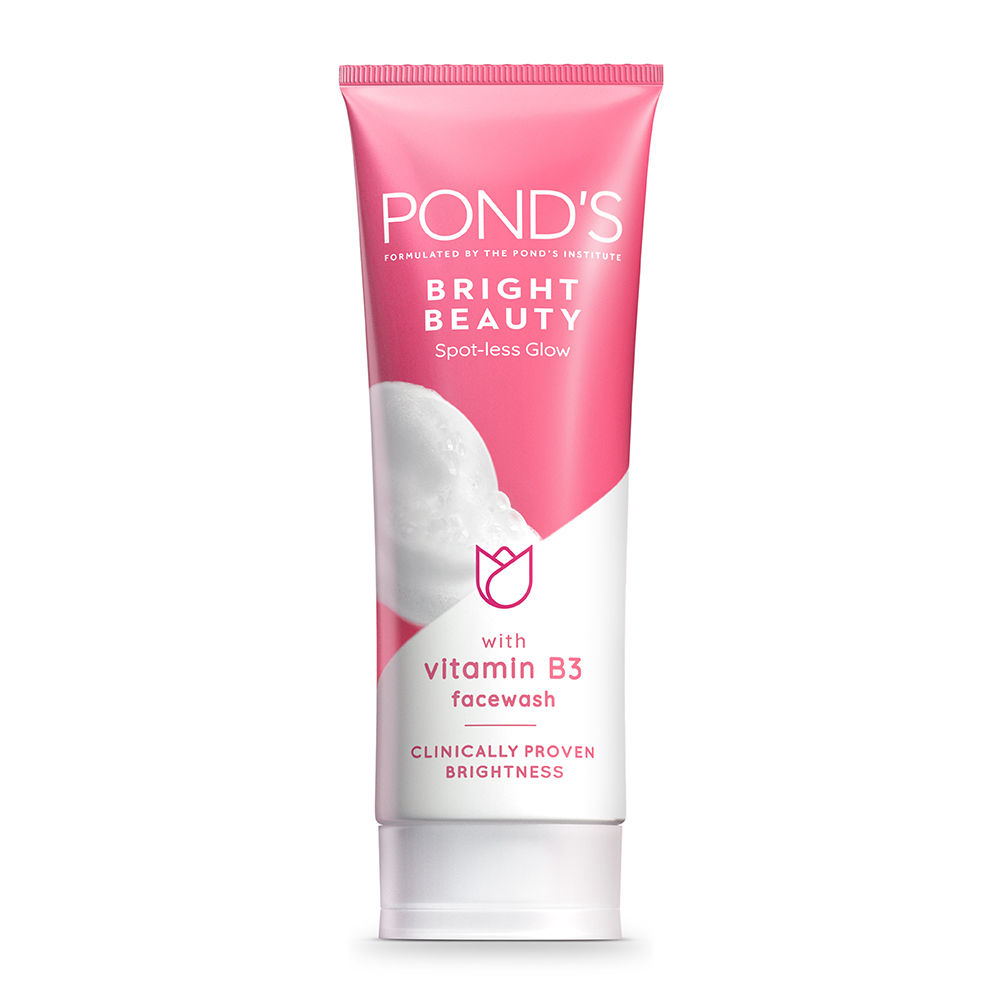 Ponds Bright Beauty Spot-less Glow Face Wash with Vitamin B3, 100 gm, Pack of 1 