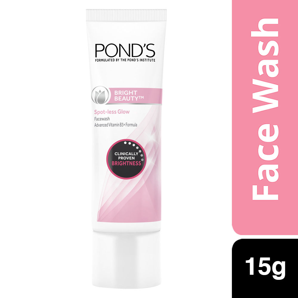 Ponds Bright Beauty Spotless Glow Face Wash with Vitamin B3, 15 gm