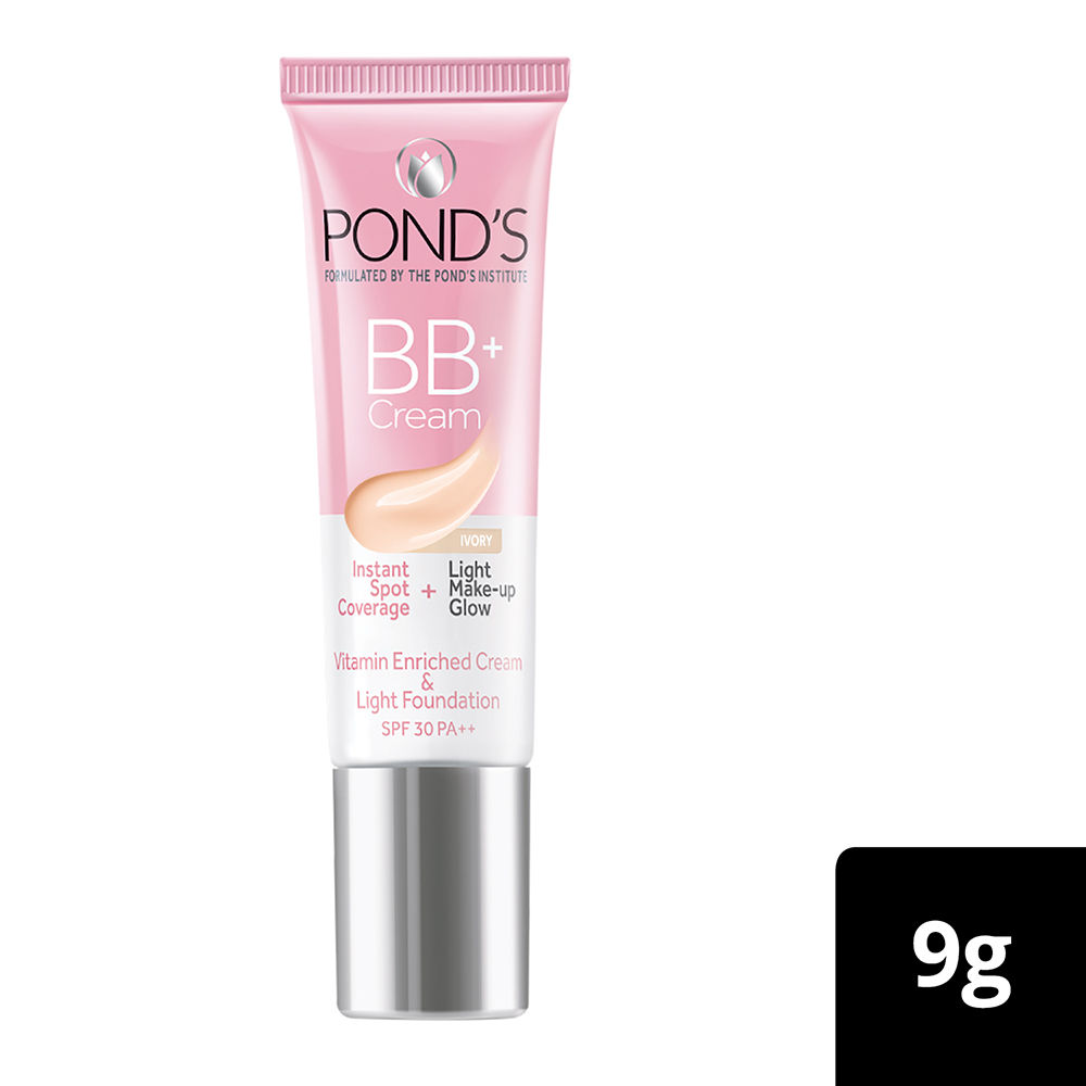Ponds BB+ SPF 30 PA++ Ivory Cream, 9 gm, Pack of 1 