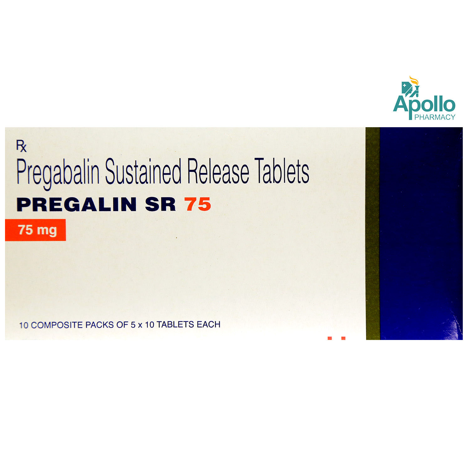 Pregalin SR 75 Tablet 10's, Pack of 10 TABLETS