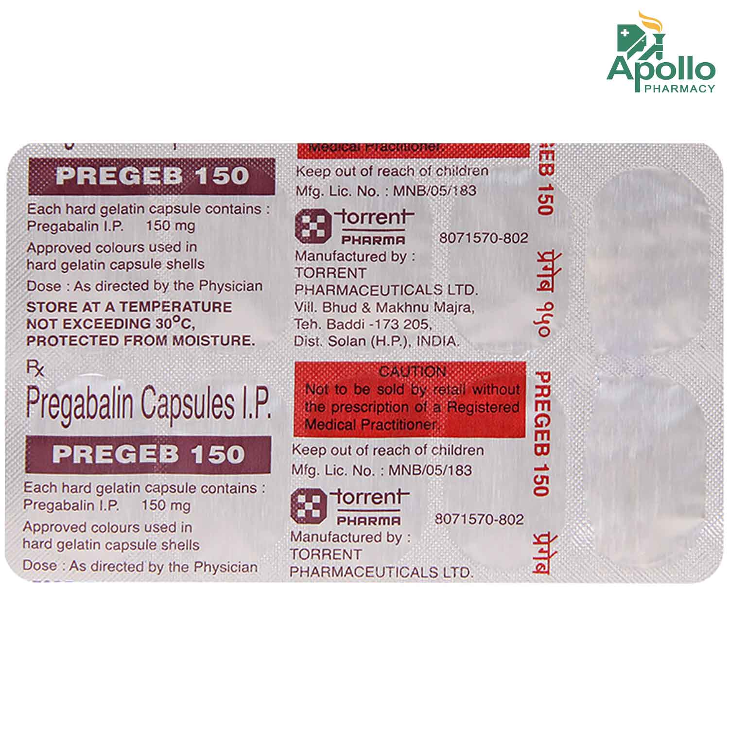 Pregeb 150 Capsule 10's Price, Uses, Side Effects, Composition - Apollo ...