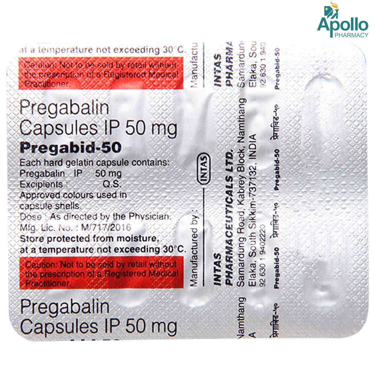 Pregabid-50 Capsule 10's, Pack of 10 CAPSULES
