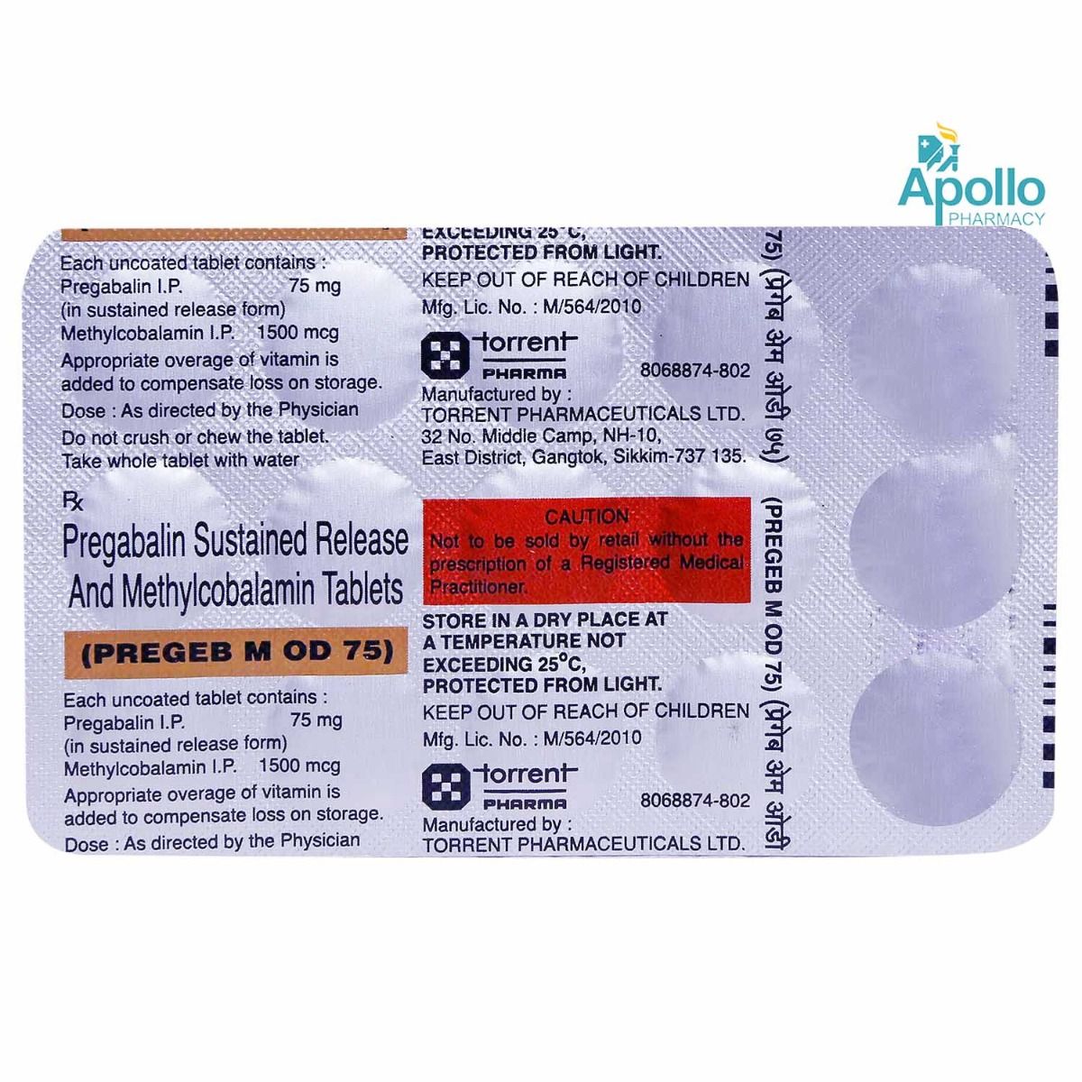 Pregeb M OD 75 Tablet 15's Price, Uses, Side Effects, Composition ...