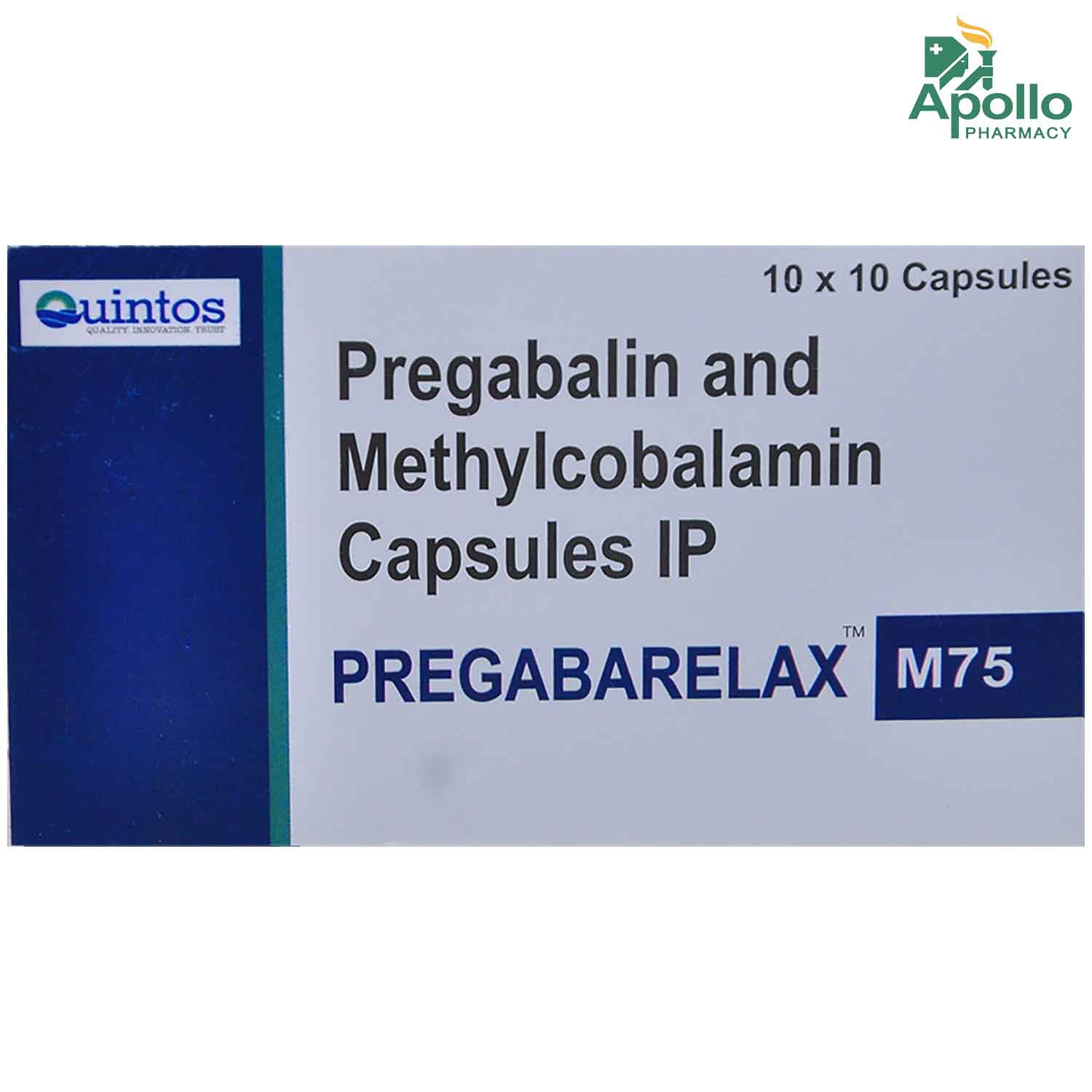 Pregabarelax M75 Capsule 10's, Pack of 10 CAPSULES