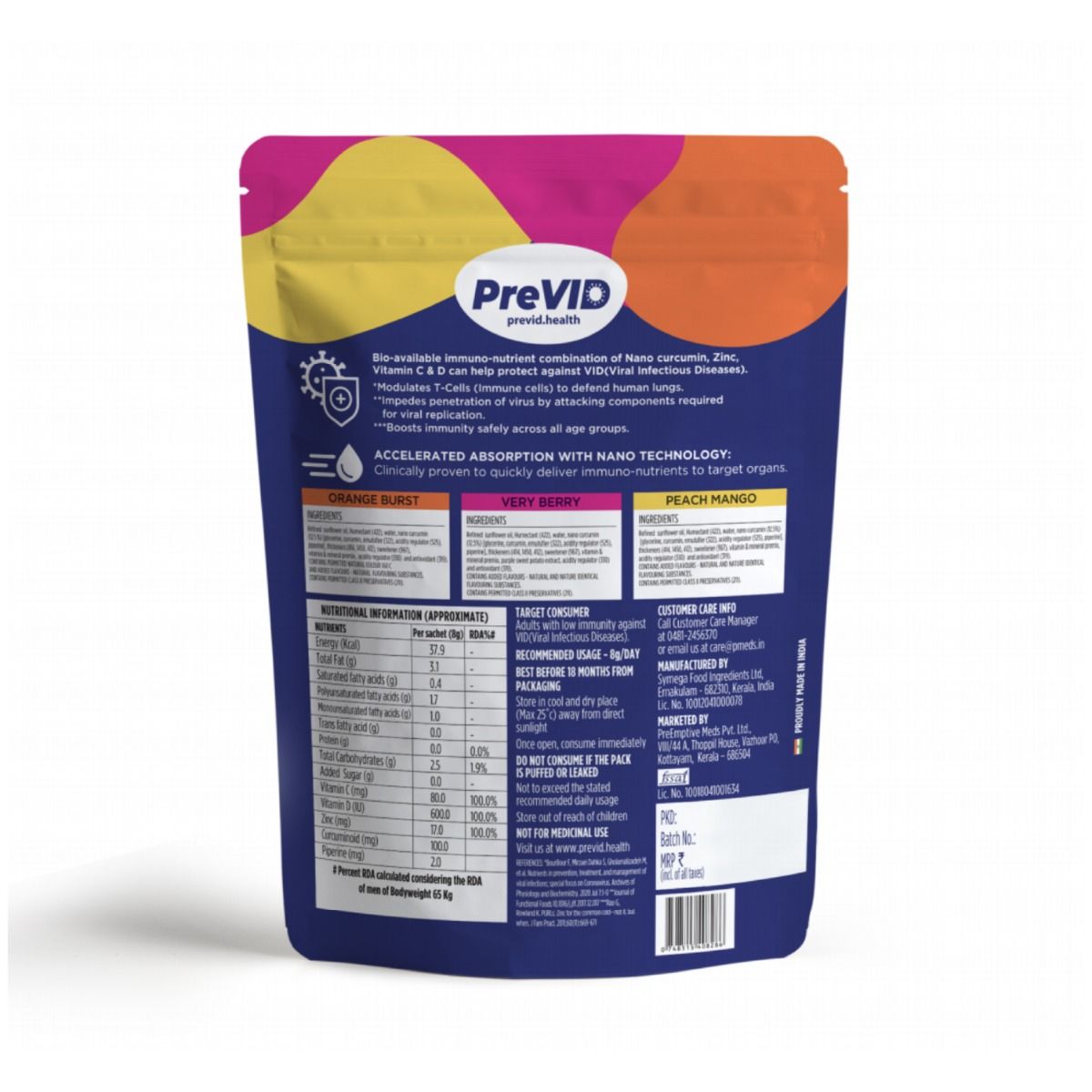 PreVID Powered-Up Immunity Pack, 240 gm (30 sachets x 8 gm), Pack of 1 